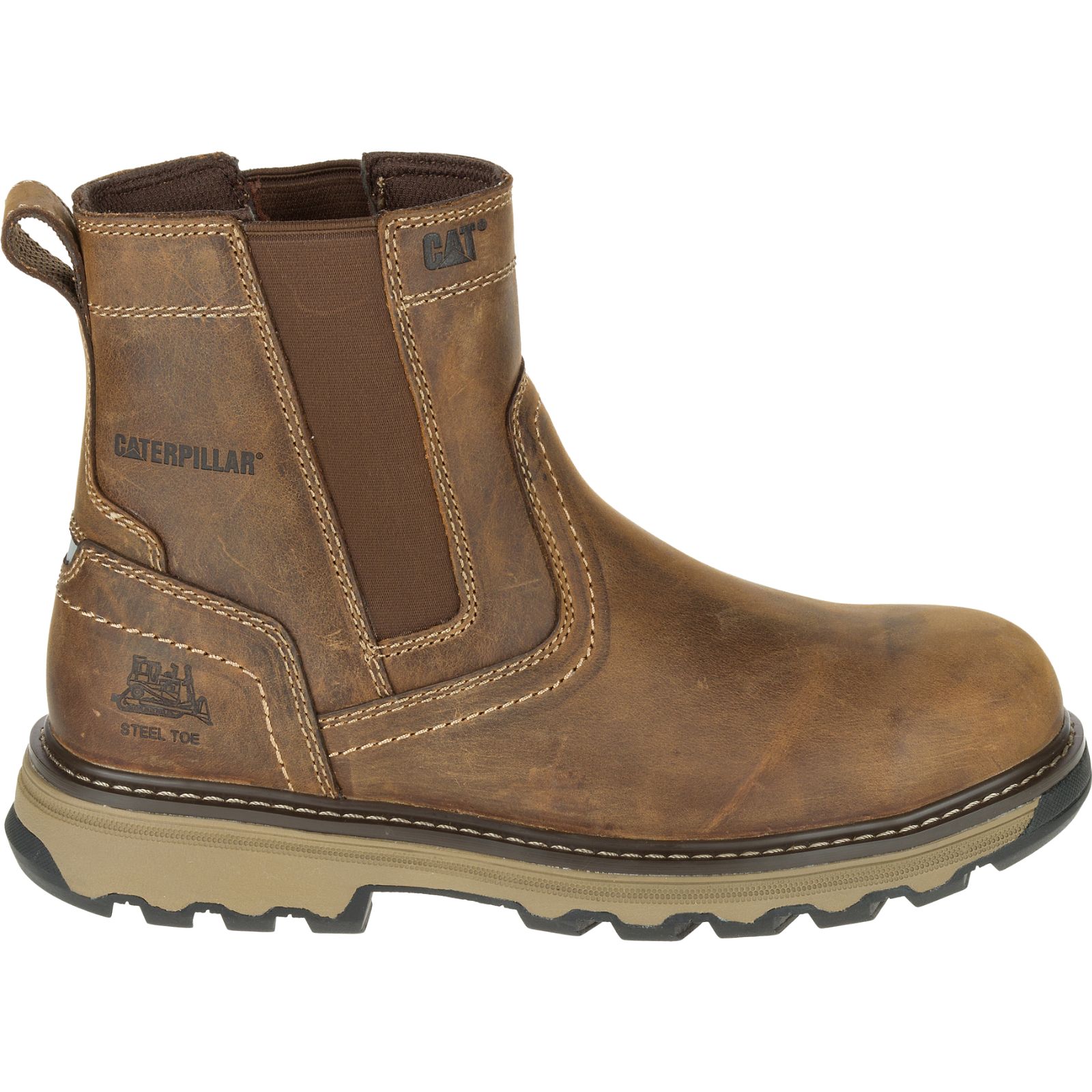 Caterpillar Men's Pelton Steel Toe S1p Hro Sra Work Boots Dark Beige CAT-58794